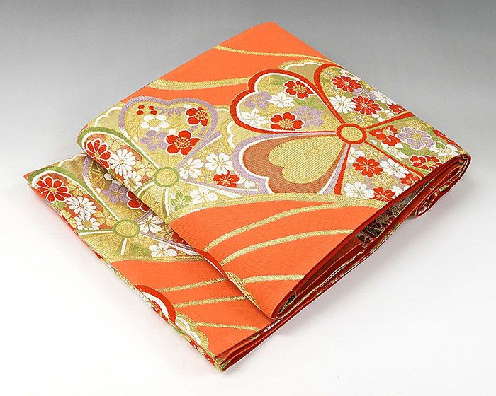 袋帯 吉祥四季花模様 振袖用 良品 リサイクル 中古 フォーマル 礼装用 パーティー 着物 g0840