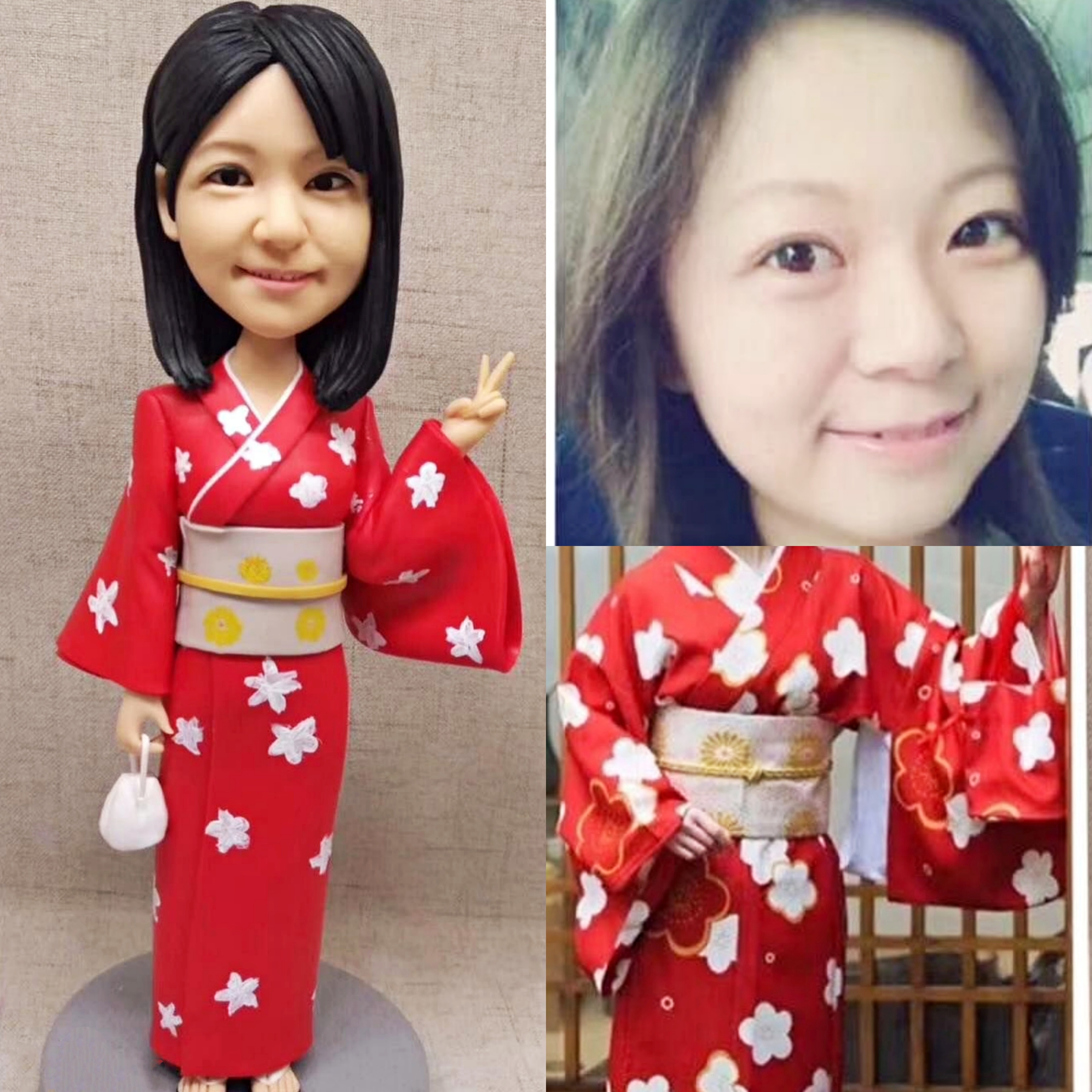 【オーダーメイド】3D肖像画 似顔絵 人形 フィギュア 彼氏 彼女 誕生日 ケーキトッパー 記念日 カップル 友達 プレゼント