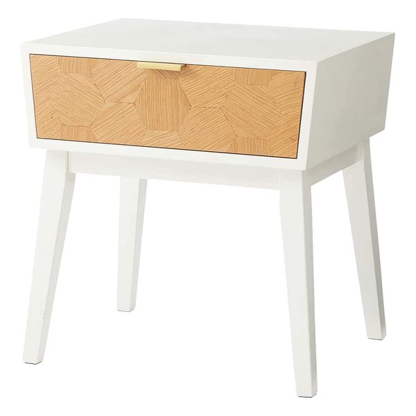 ナイトテーブル ホワイト W48×D38×H50 GT-311WH