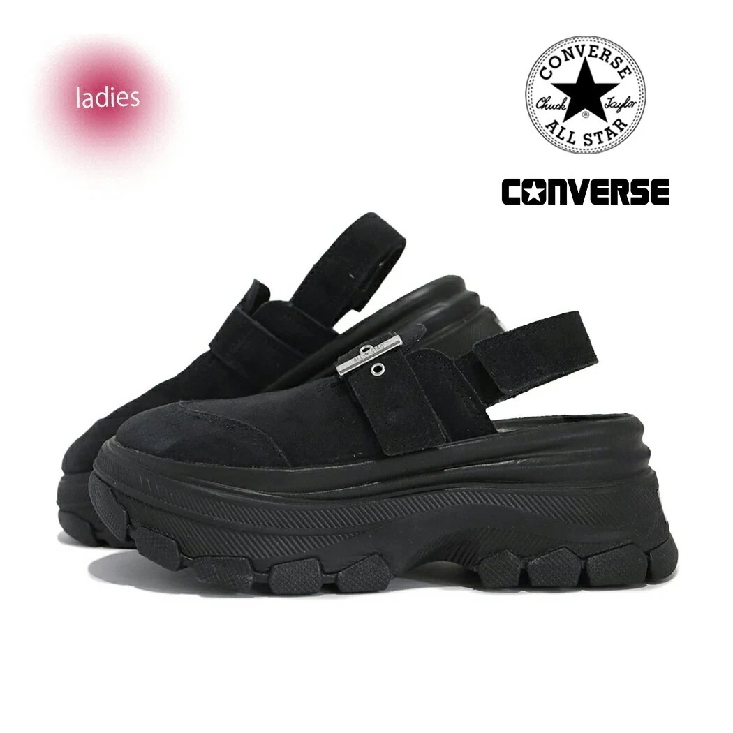 CONVERSE コンバース 厚底 サンダル オールスター トレックウエーブ クロッグ スニーカー ALL STAR TREKWAVE CLOG SANDAL BLACK ( ブラック 黒 31315