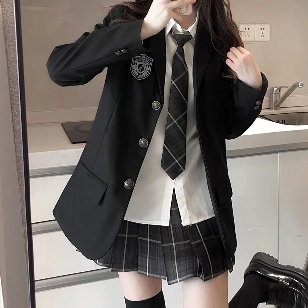 ジャケット JK制服スーツ ワンピース シャツ ブレザーレディース セットアップ かわいい セーラー服 通学 中学 女子高生 中学生 カジュアルブラックスーツ
