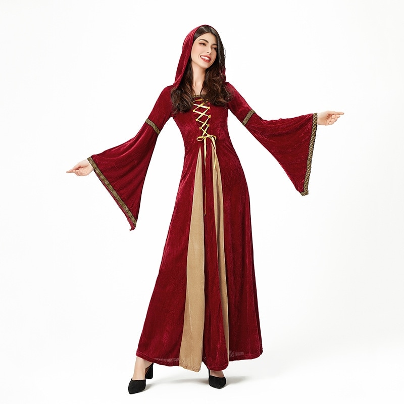 ハロウィン大人用コスチュームレディース中世レトロ宮殿風ロングスカートルネッサンススカートヨーロッパとアメリカの国境を越えたドレス