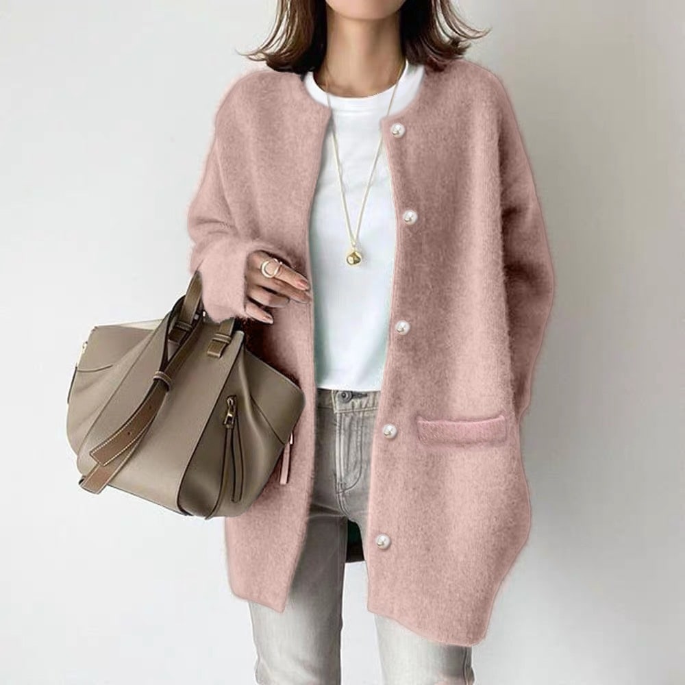 【質感注目させ】 楽天人気アイテムボタンシングルブレストラウンドネックエレガントコート