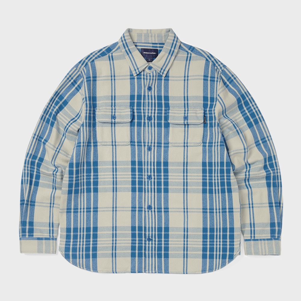 ディス・イズ・ネヴァー・ザ・ビッグ・フランネル・ワークシャツブルー