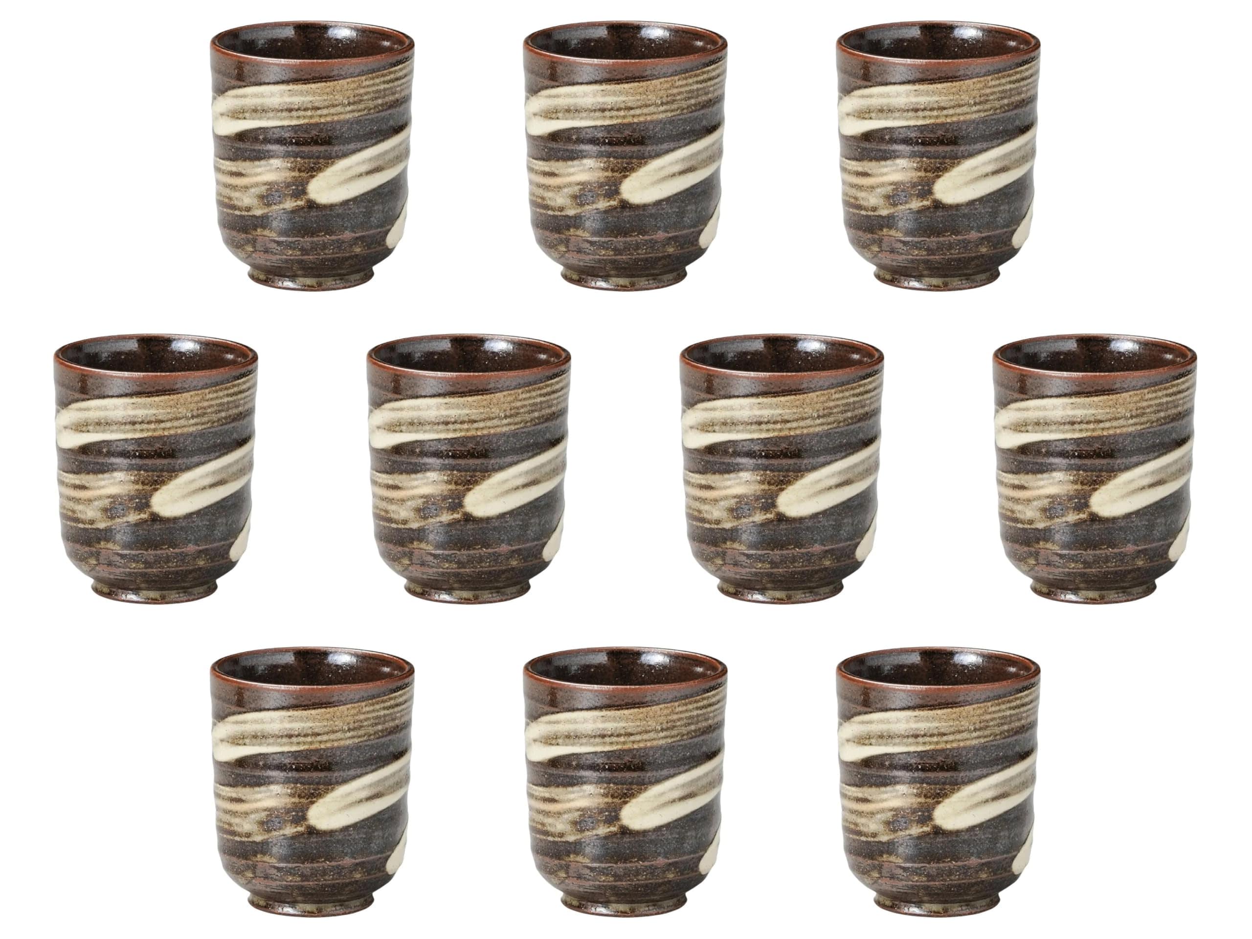 10個セット 南蛮渦長湯呑 [ 7.3×8.7(200) ] 長湯呑 陶器（土物） セトモノホンポ(Setomonohonpo) 5,895円