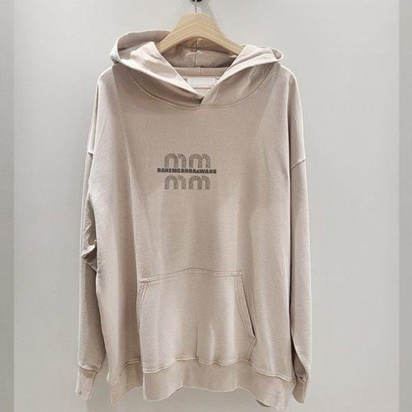 メンズピグメントオーバーフィットポケットフードTシャツBT-TSA-Q007-ライトベージュ