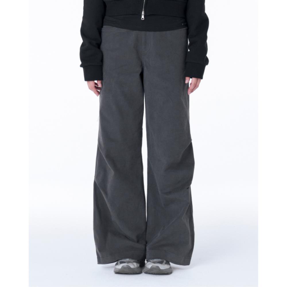 MISEKI SEOUL Pintuck wide pants CHARCOAL MSK2403011CH