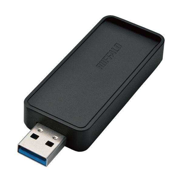 (まとめ)バッファロー AirStationUSB3.0用 無線LAN子機 866Mbps 11acnagb対応 WI-U3-866DS 1個3セット