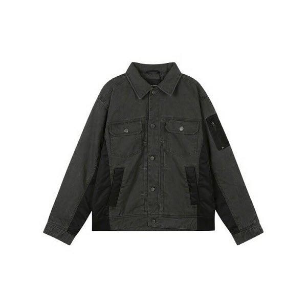 [] 男性) ナイロン配色トラッカーパッド入りジャンパー (B241JP300P) (P003408781)