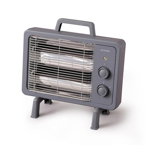 色：4) グレー/ブラックコートヒーター アイリスオーヤマ 電気ストーブ 速暖 転倒時電源OFF 4