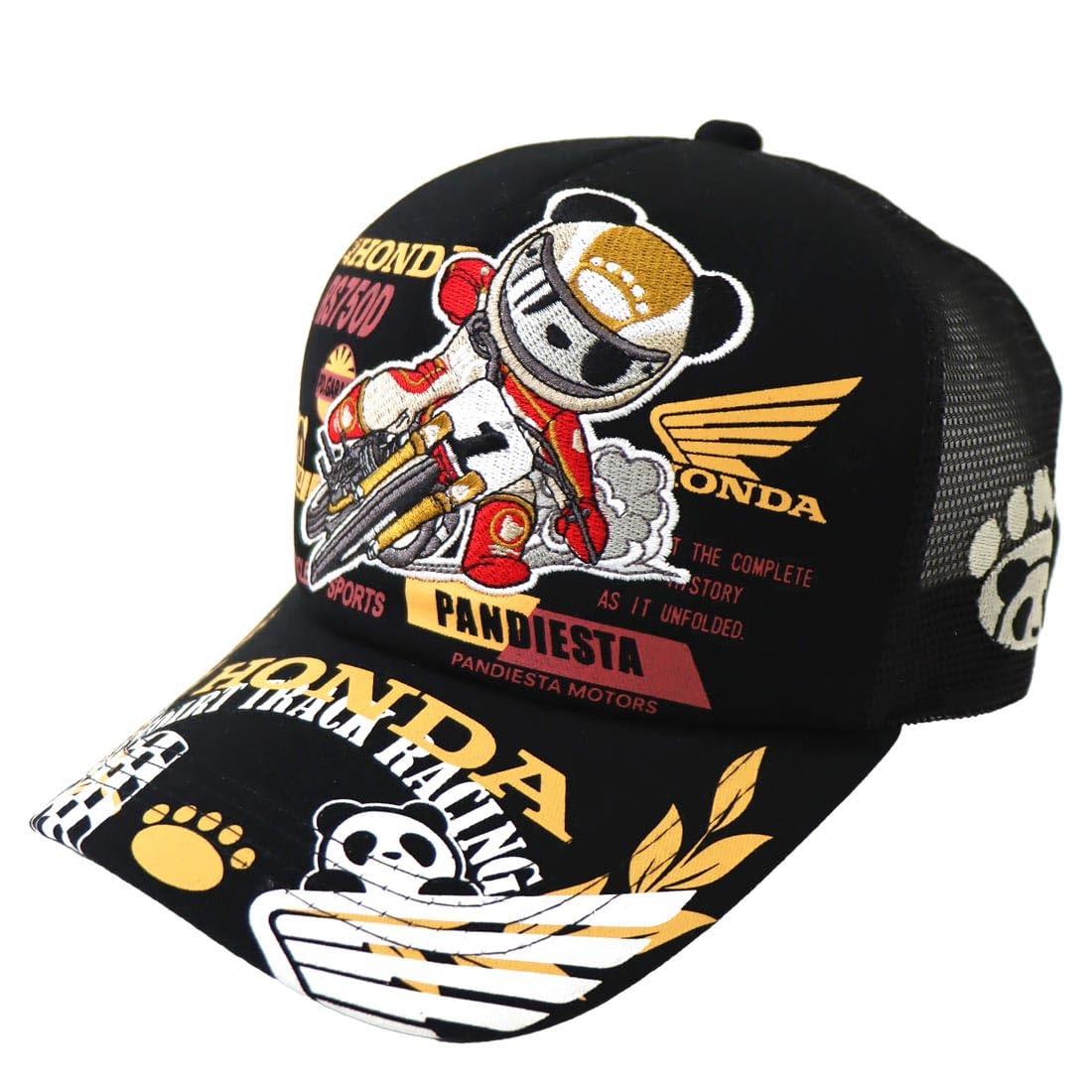 ホンダ Honda パンディエスタ PANDIESTA コラボ キャップ CAP 帽子 メンズ パンダ RS750D 和柄 564507-12ブラック-FREE