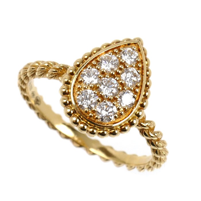 Boucheron ブシュロン K18YG イエローゴールド セルパンボエム スモール リング・指輪 JRG02144 ダイヤモンド 10号 50 2.9g レディース 中古 美品