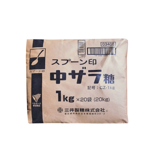 中ザラ糖　1kg ｘ 20袋 (メーカー指定不可）