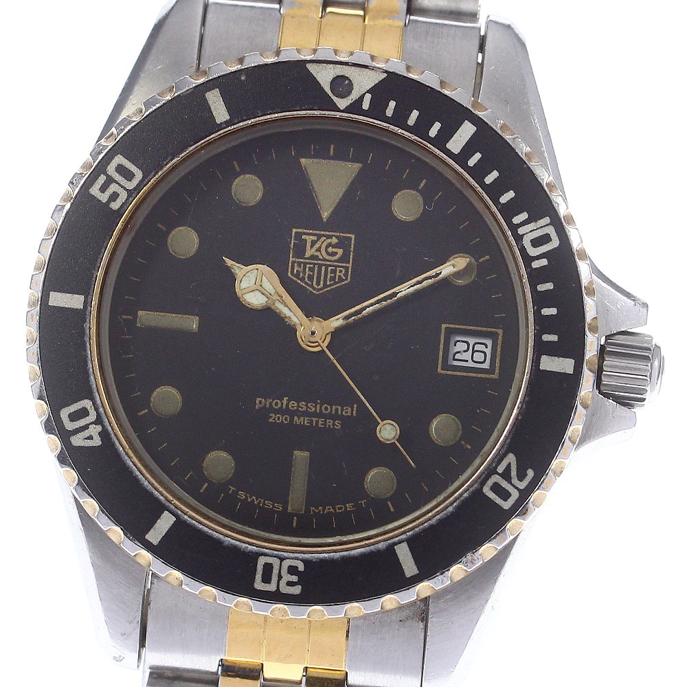 訳あり タグホイヤー TAG HEUER 980.020L プロフェッショナル 1000 デイト クォーツ メンズ _747028【中古】
