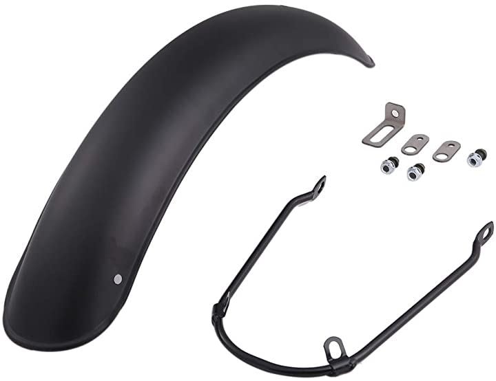 フロント フェンダー 汎用品 スーパーカブ C50 C70 C90 リトルカブ 等 バイク カスタム パーツ 社外品(ブラック)