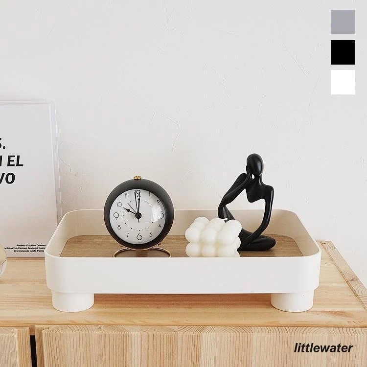 工ガ割-トレイ グレー ブラック ホワイト 小物入れ おしゃれ モダン インテリア トレイ 整理 収納 インテリア 韓国インテリア 雑貨 新生活