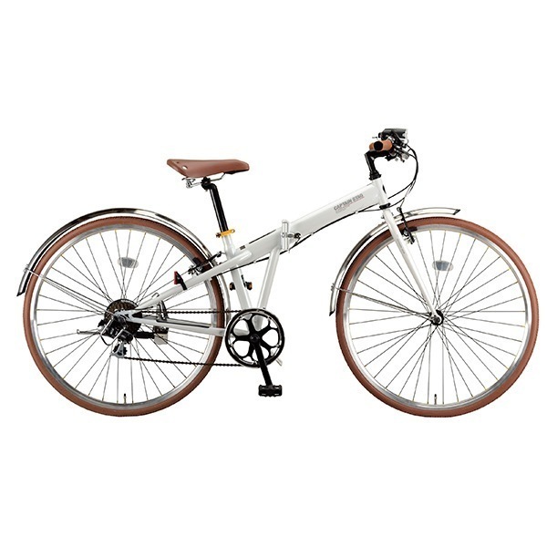 YG-0211 ブラッシュアップ FDB700BAA (パールホワイト) 折り畳み自転車（700×32C・7段変速） メーカー直送