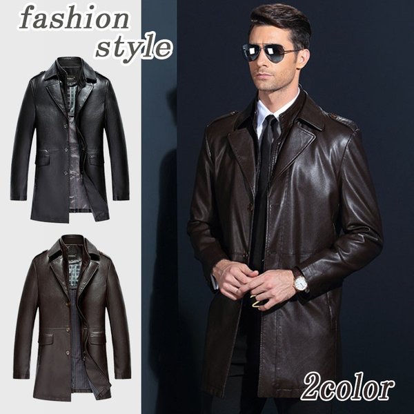メンズ レザージャケット ライダースジャケット バイクジャケット 立ち襟 防風 防寒 PUレザーコー