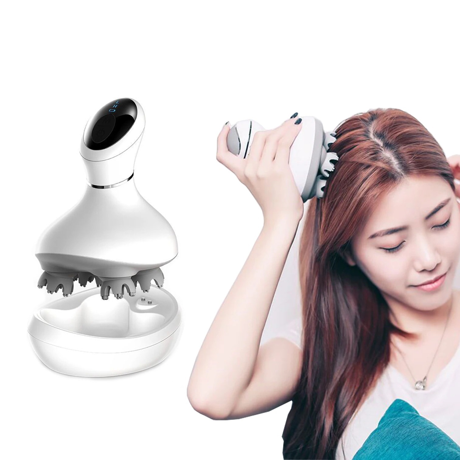 電動 ヘッドマッサージ器 音波振動 頭皮マッサージ器 ヘッドスパ ヘアケア 疲れ解消 ストレス解消30%までに制限