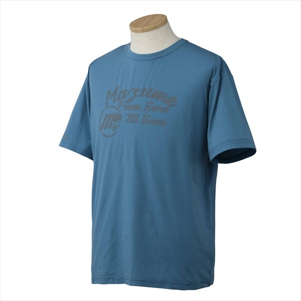 オレンジブルー ウェア MZAP-767mazume プライムフレックスTシャツ ロゴ II スレートブルー L