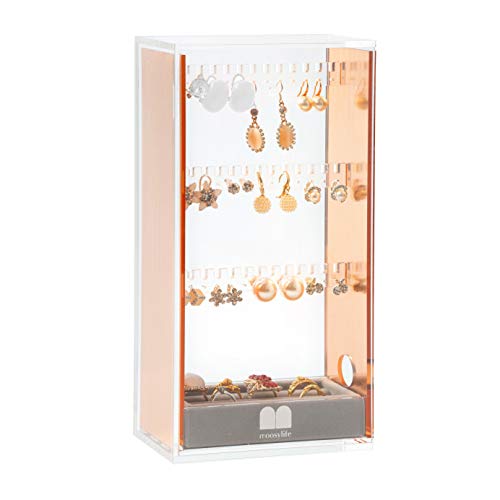 Moosy Life 月光ピンクゴールド アクリル ピアススタンド ピアス ケース ネックレス アク 7,042円