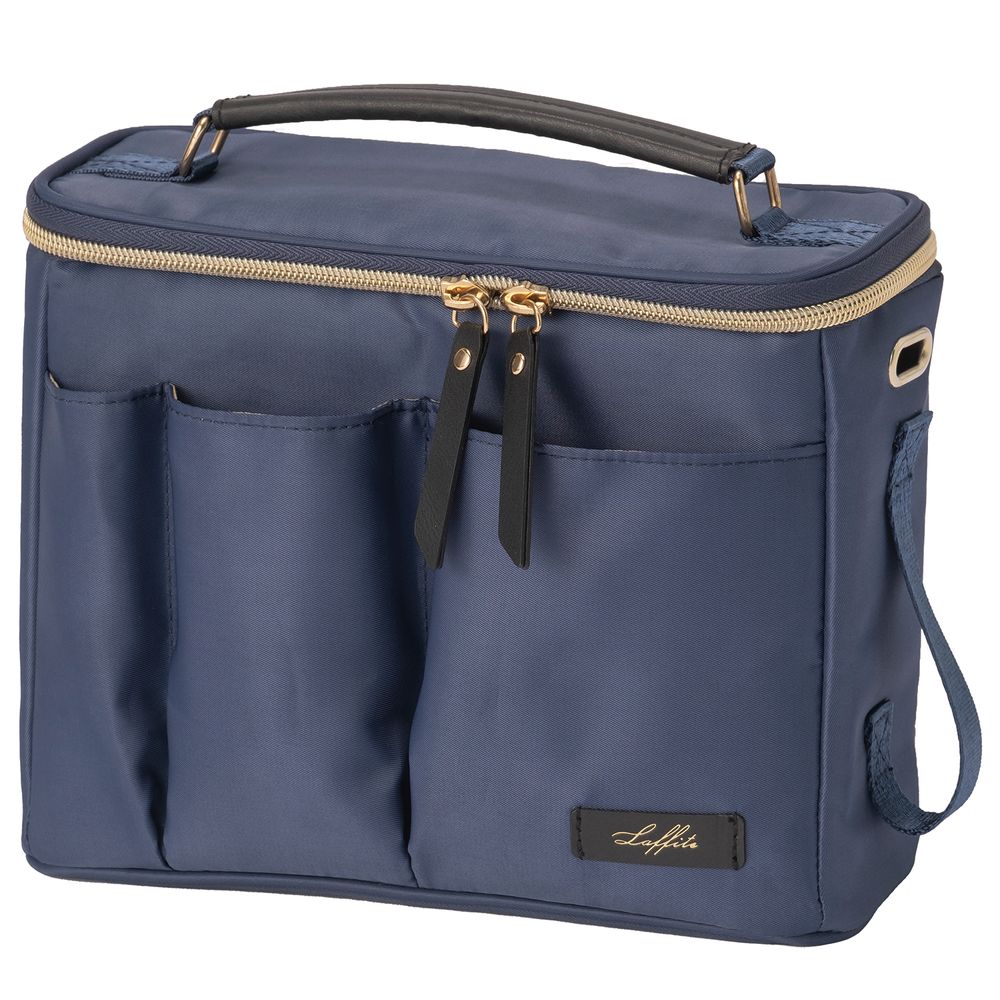 （まとめ買い）収納 Laffite キャリングボックス PCケース ネイビー LF002NB [x3]