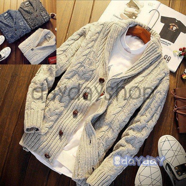 【迅速出荷】 メンズ カジュアル ストリート カーディガン アウター ジャケットニットセーター ニットセーター メンズ トップス 厚手 メンズニットセーター