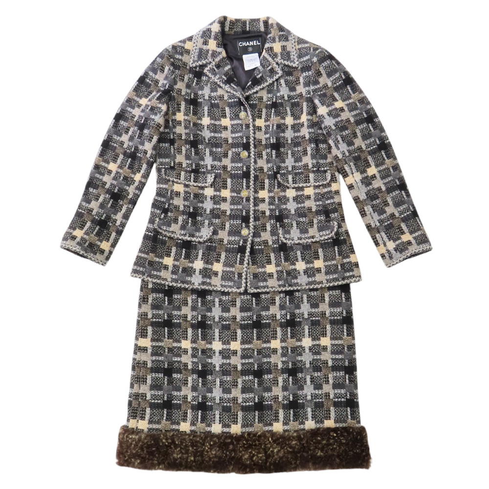 シャネル スーツ ウール CHANEL 中古
