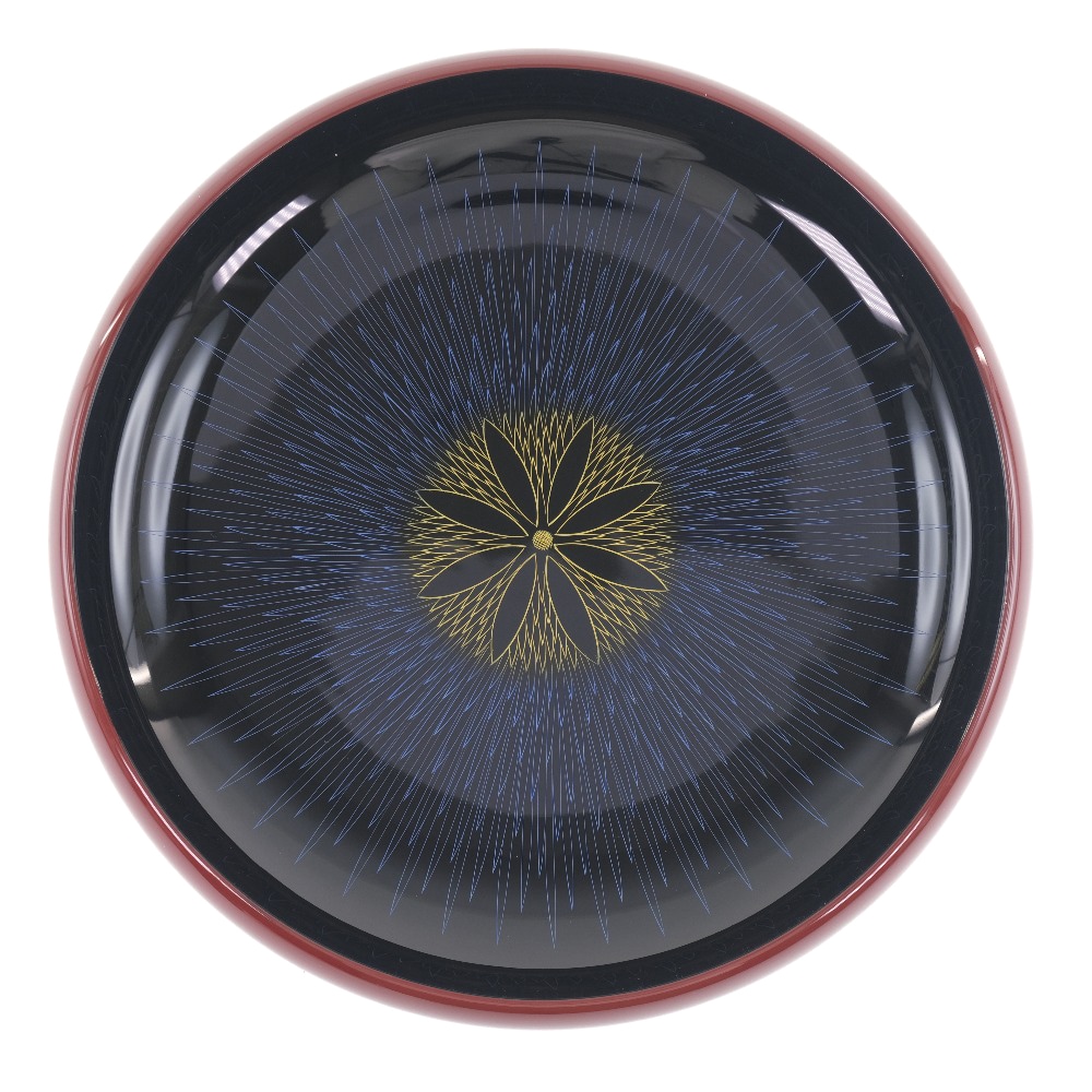 【京都 川上漆宝堂】 盛器 盛皿 漆器 直径24cm その他雑貨 ウッド ユニセックス 未使用 Sランク