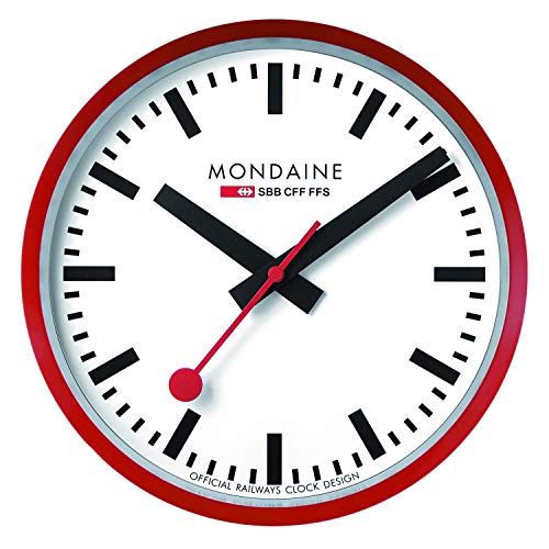 【オープニングセール】 MONDAINE １着でも送料無料 モンディーン 掛け時計 ウォールクロック A990.CLOCK.11S レッド