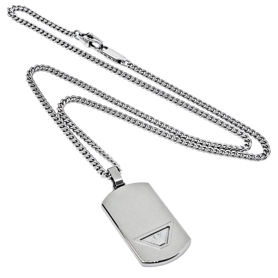 EA ネックレス メンズ ペンダント EGS3125040 ドッグタグ イーグルマーク