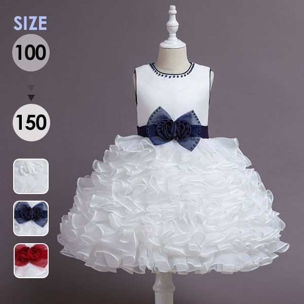 ピアノ発表会 ドレス 中学生 女の子 キッズドレス 子供服 ショートドレス ひざ丈 ガール 子供ドレス 袖なし ノースリーブ 演奏会 フラワーガール ベールガール リングガール プリンセスドレス ブラ