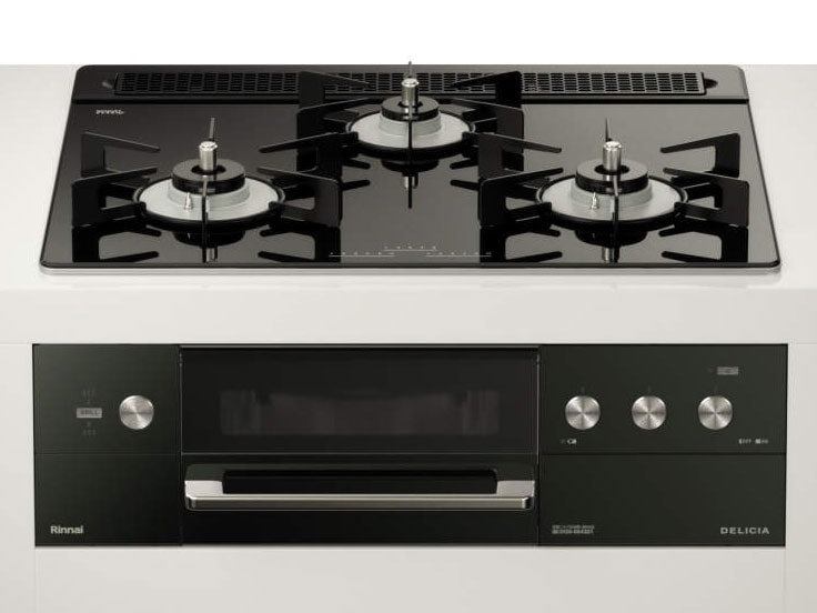 ビルトインコンロ DELICIA デリシア 3口 3V乾電池タイプ ココット別売 都市ガス 13A 60cm クリスタルブラック RHS31W30E11RABW-13A