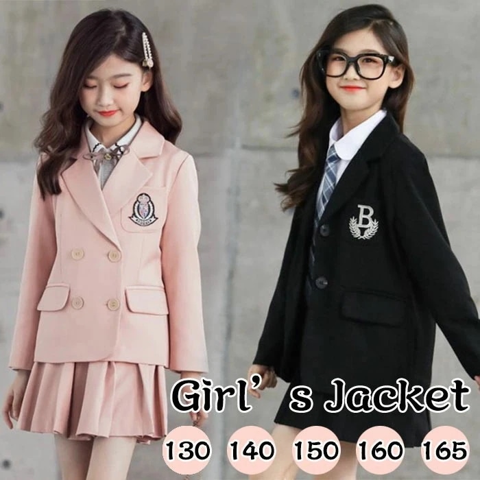 入学式 女の子 卒業式 160 150 女の子 テーラードジャケット 単品カッコイイ テーラード 子供ジュニア 女児 キッズ卒園式 結婚式 発表会 卒業式 入学式 面接 冠婚葬祭 お受験 春 夏