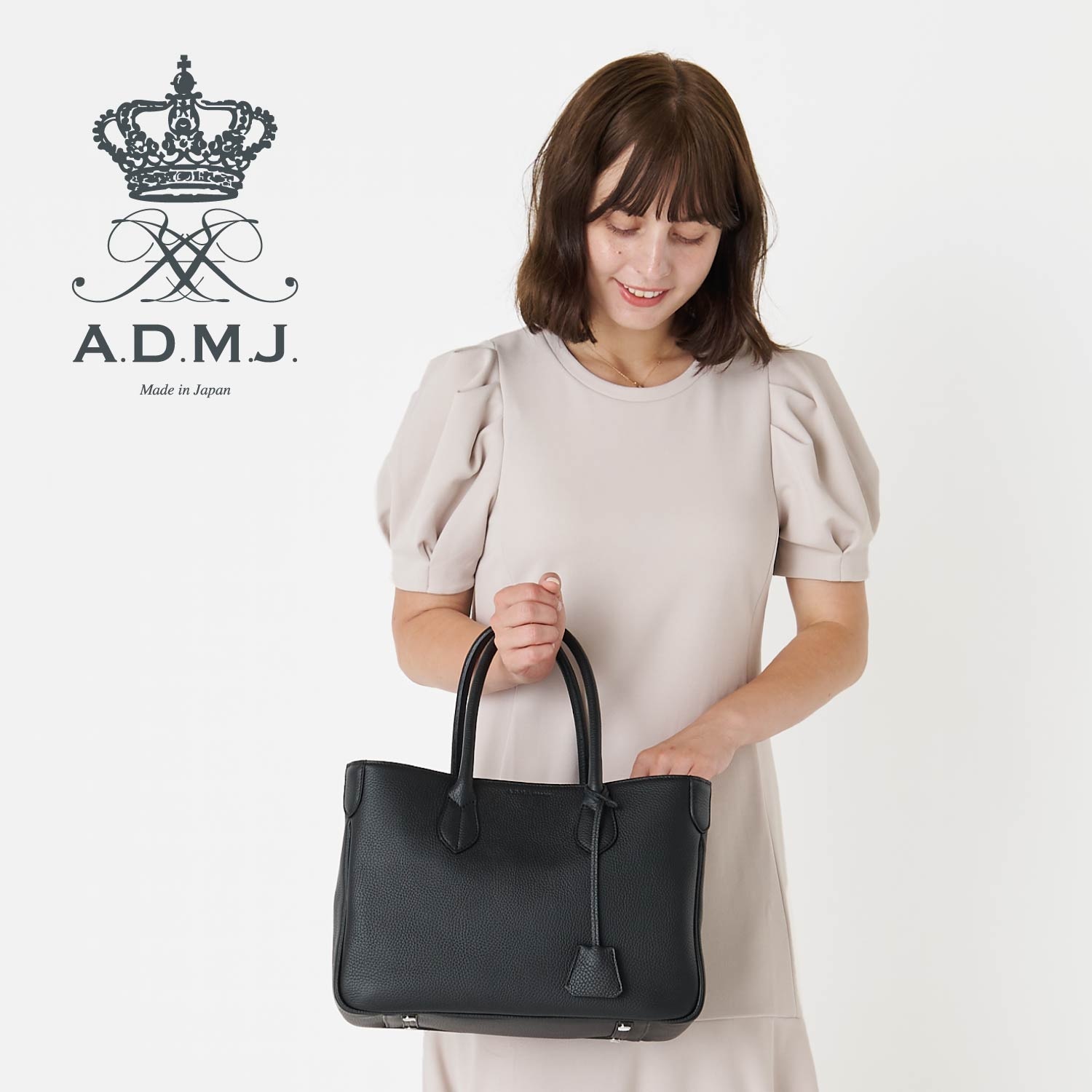 トートバッグ レディース A4 本革 ブラック 黒 ACS01085