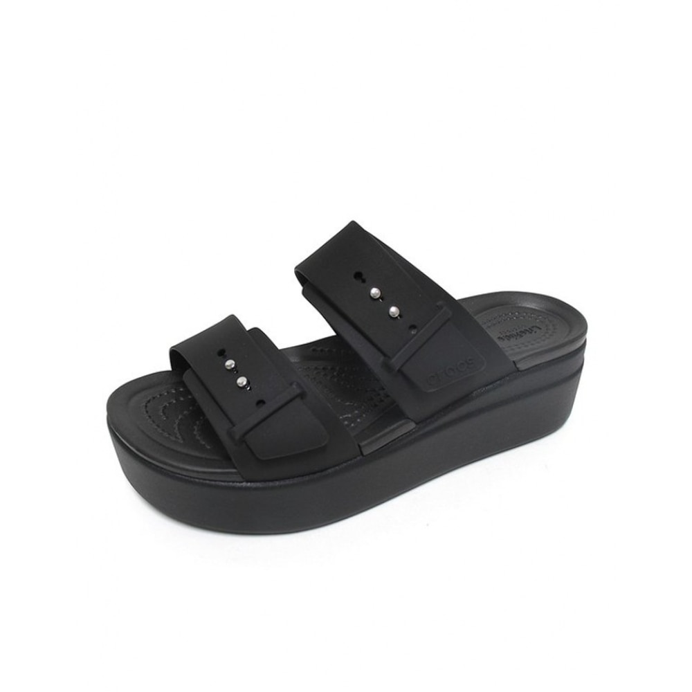 クロックスシューズクロックスブルックリンバックルローウェッジヒールサンダルスリッパ 207431-001 9,907円