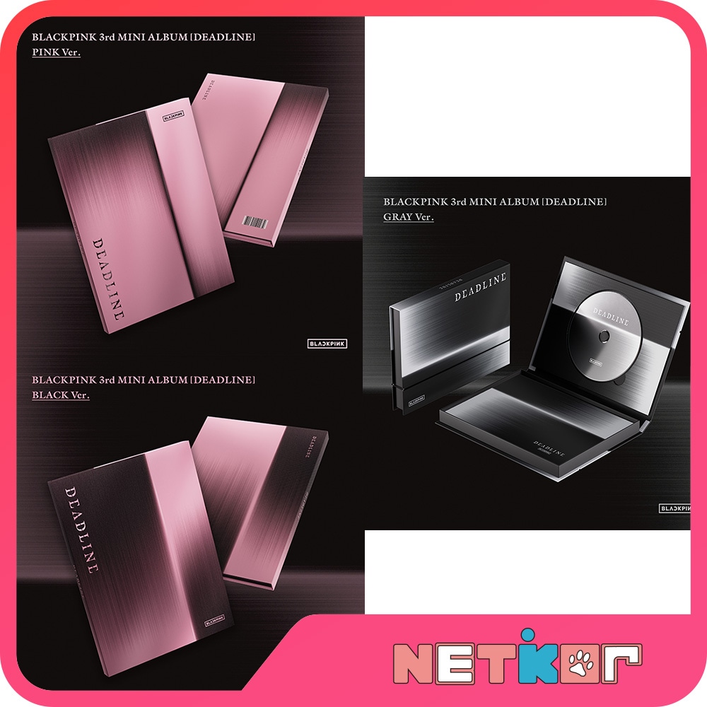 3種セット (Strandard2+Gray1) BLACKPINK ミニ３集アルバム DEADLINE 韓国チャート反映 ブラックピンク ホログラム当店特典