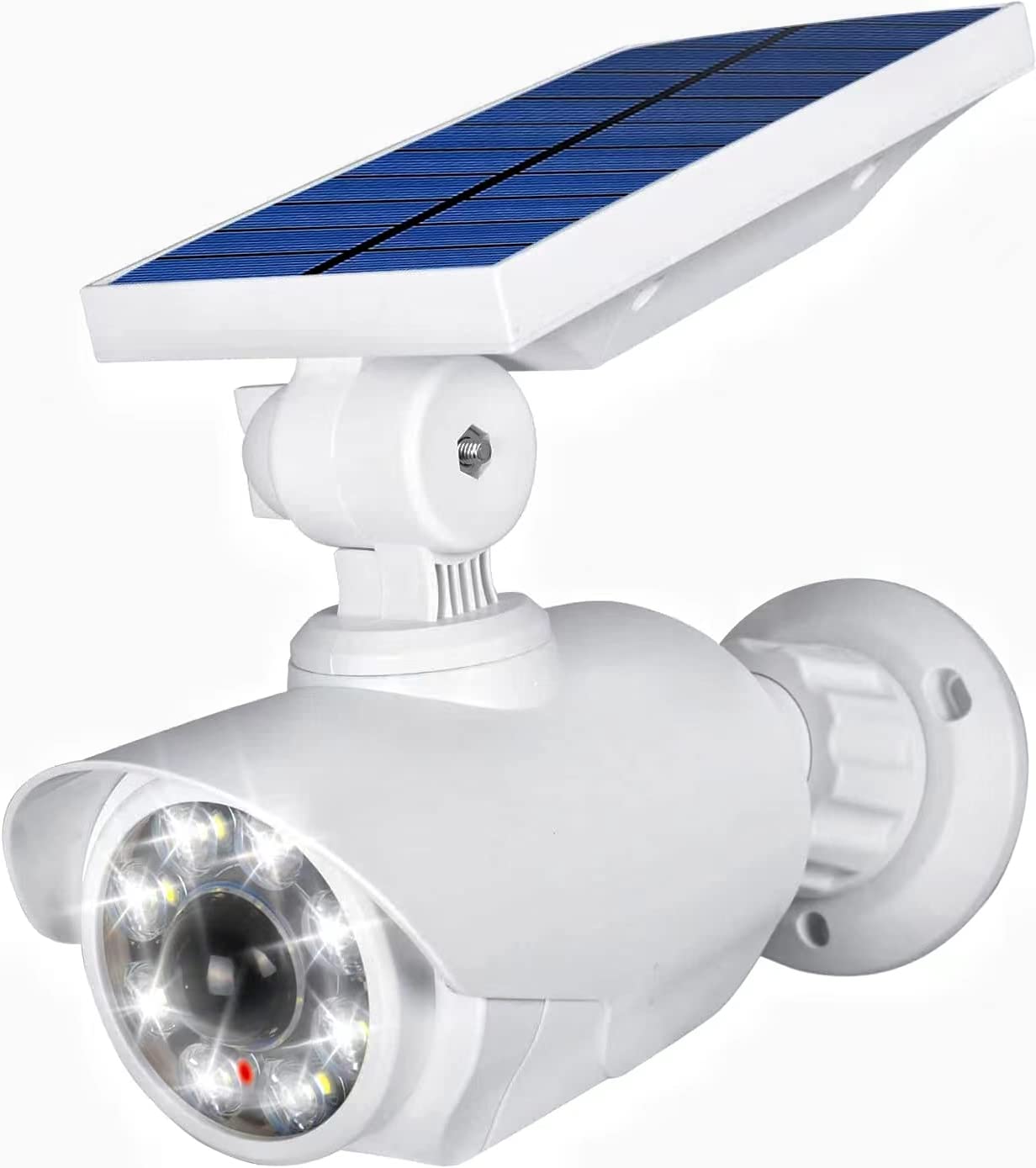 ソーラーセキュリティソーラー屋外モーションセンサーダミーカメラソーラーライトIP66防水庭庭ガレージ照明と保護用 81481