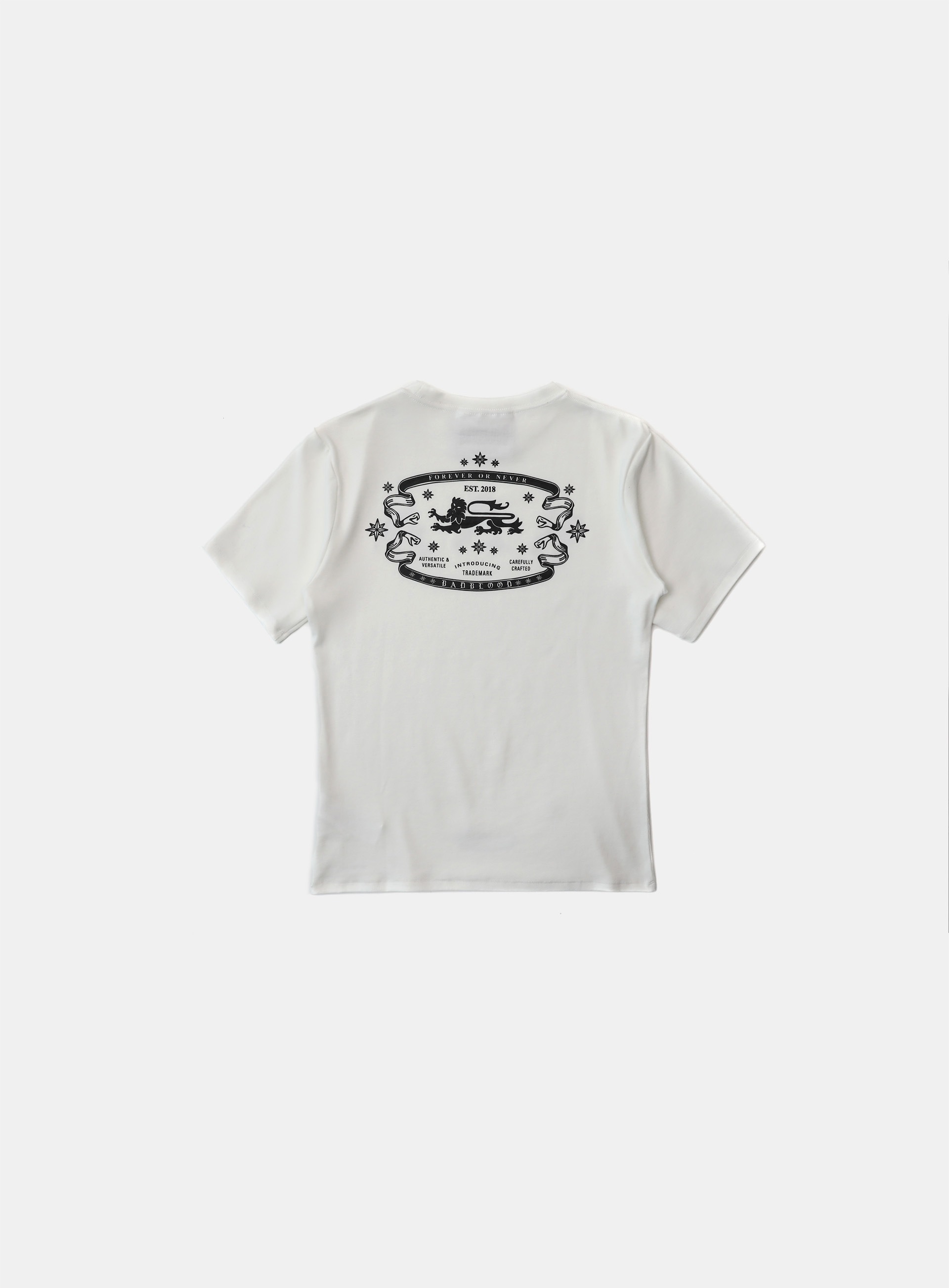 【BADBLOOD】 MYSTIC LOGO JERSEY SHORT SLEEVE SLIM FIT : WHITE