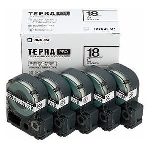 テプラテープ [5個入] SS18K-5P 00060069