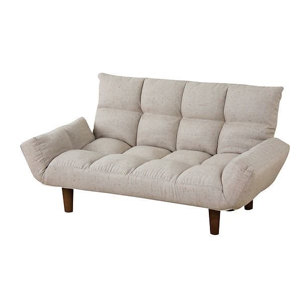 折りたたみカウチソファー 肘付き [Miner]マイナ LSS-19BE ベージュ[完成品] 19,785円