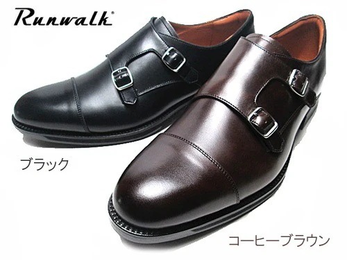 【12:00迄の注文当日発送】アシックス ランウォーク ダブルモンクストラップ WR823S ビジネスシューズ　メンズ