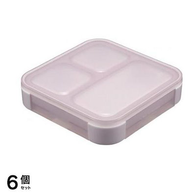 CB JAPAN (シービージャパン) 薄型弁当箱 抗菌 フードマン 500 500mL (パープル) 6個セット