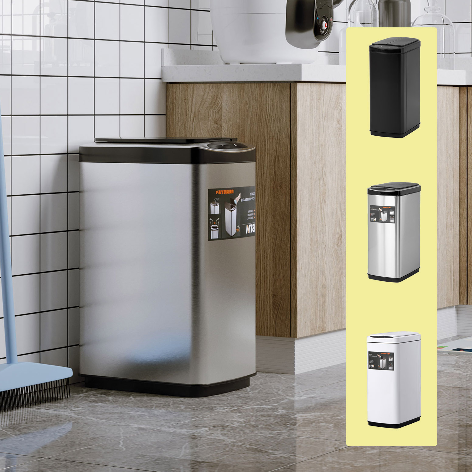 【国内即日発送】ゴミ箱 上向き 自動ゴミ 50L センサー式 ふた付き ダストボックス