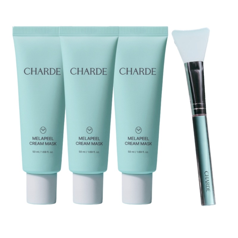 CHARDE メラピールクリーム 50ml 3個セット＋スパチュラプレゼント /シミ集中ケア/ってはがすパック