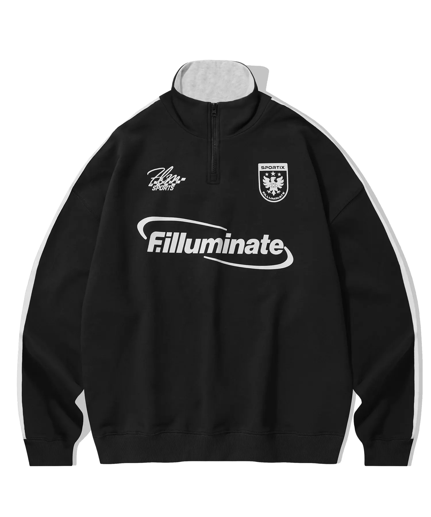 F.ILLUMINATE グレー ジップアップSporty Circle 韓国