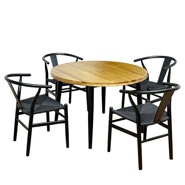 後藤家具物産 VT-01-EN-5-BKBK ダイニングテーブル 5点セット メーカー直送