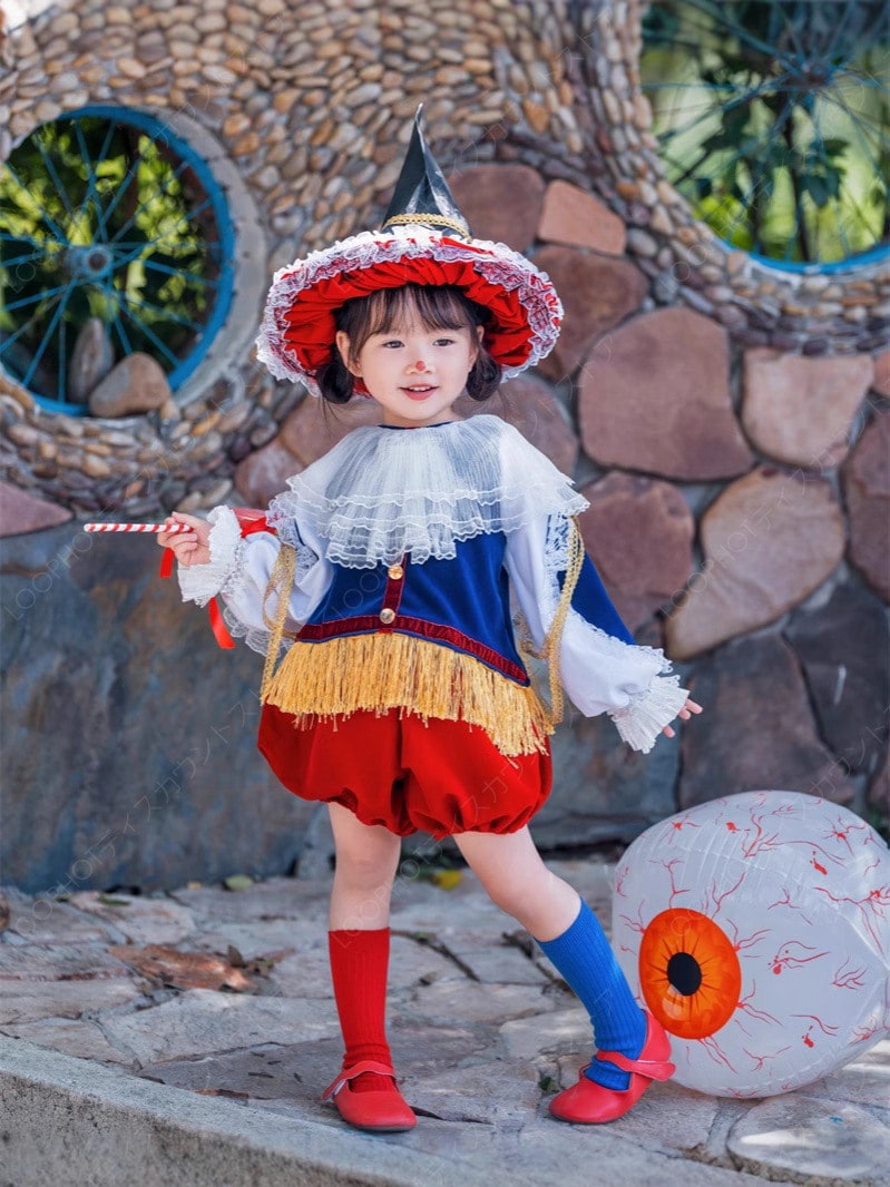 サーカス ピエロ コスチューム セット 子供用 男の子・女の子 ハロウィン 子供のお祭り-13
