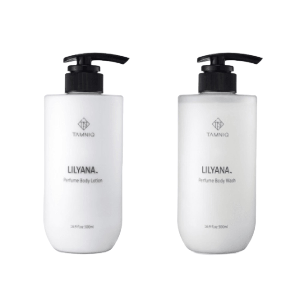 タムニク パフューム 高保湿ボディウォッシュ 500ml + 高保湿ボディローション 500ml SET (ショッピングバッグ)