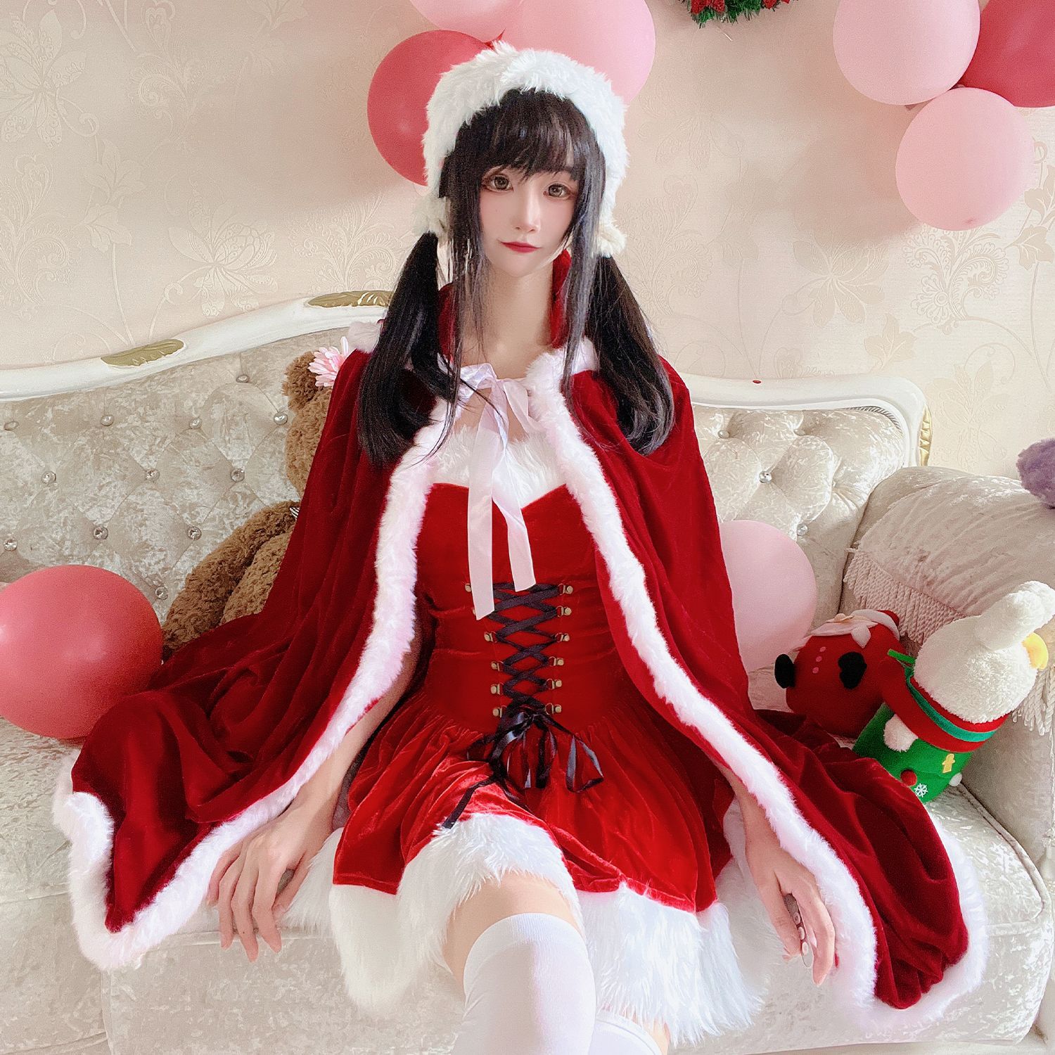 クリスマスコスム コスプレ ハロウィン セクシー ショール 女王 ケープ クリスマス衣装 ケープクリスマス バニーガール
